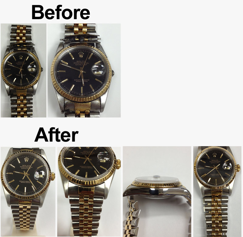 Rolex scratch repair hot sale